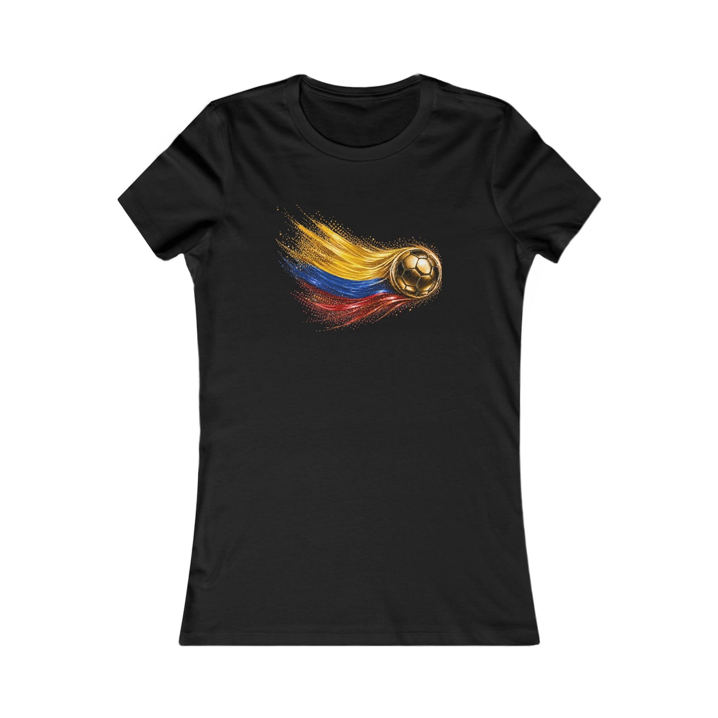 Women’s Fitted Front Print | Colombia Flag Tee | Bandera de Colombia