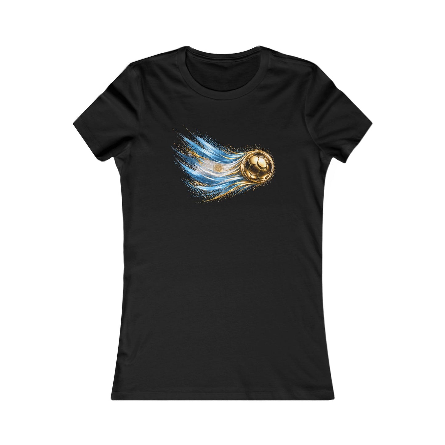 Women’s Fitted Front Print | Argentina Flag Tee | Bandera Argentina