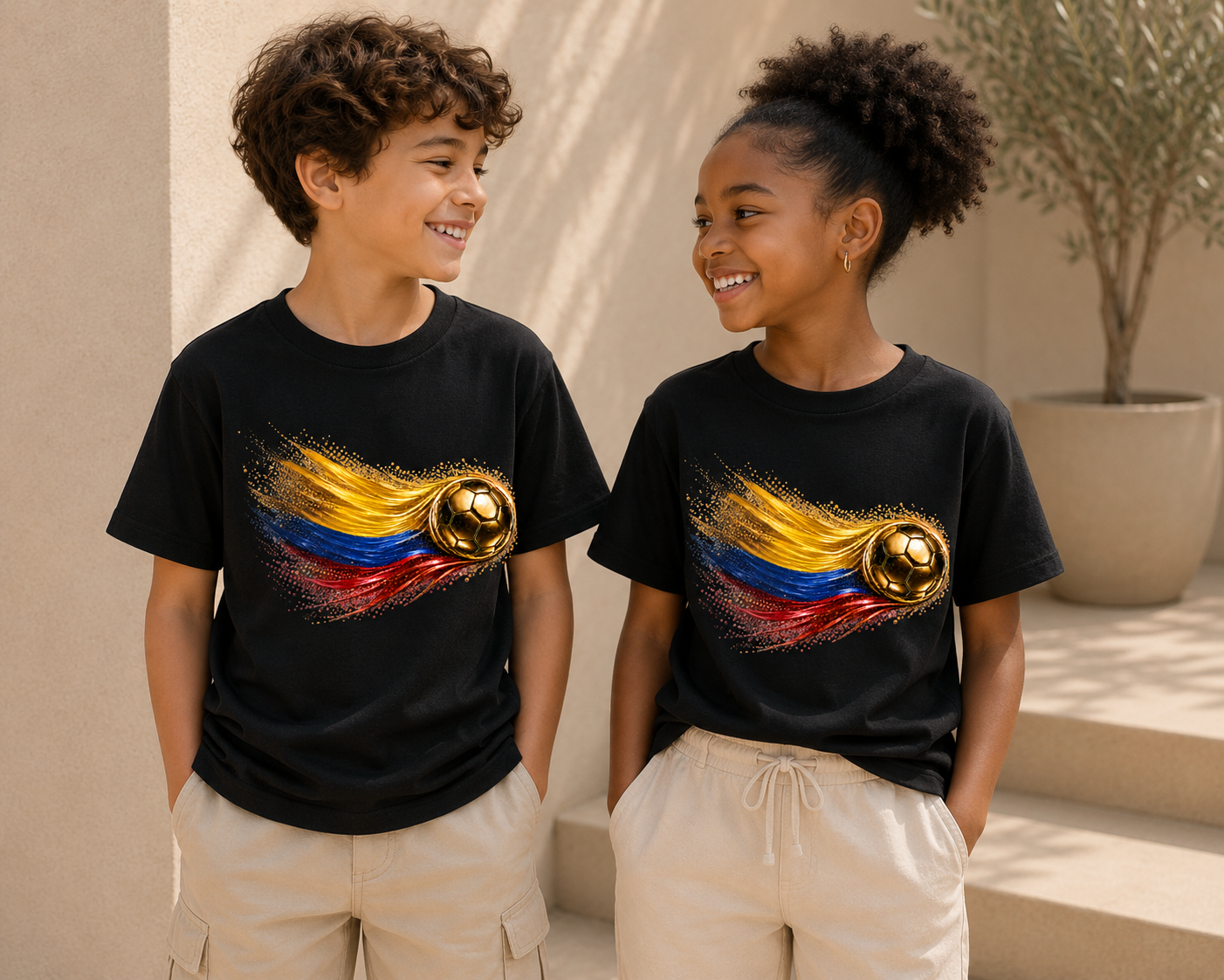 Kids Front Print | Colombia Flag Tee | Bandera de Colombia
