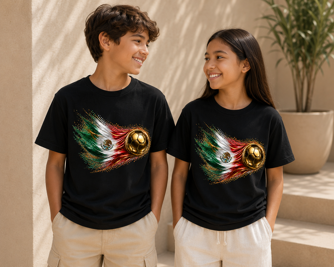 Kids Front Print | Mexico Flag Tee | Bandera de México