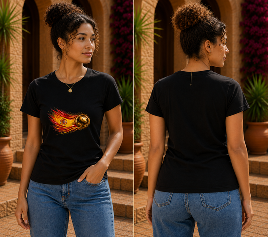 Women’s Fitted Front Print | Spain Flag Tee | Bandera de España