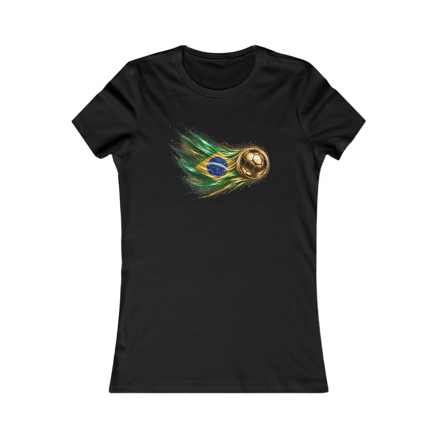 Women’s Fitted Front Print | Brazil Flag Tee | Bandeira do Brasil