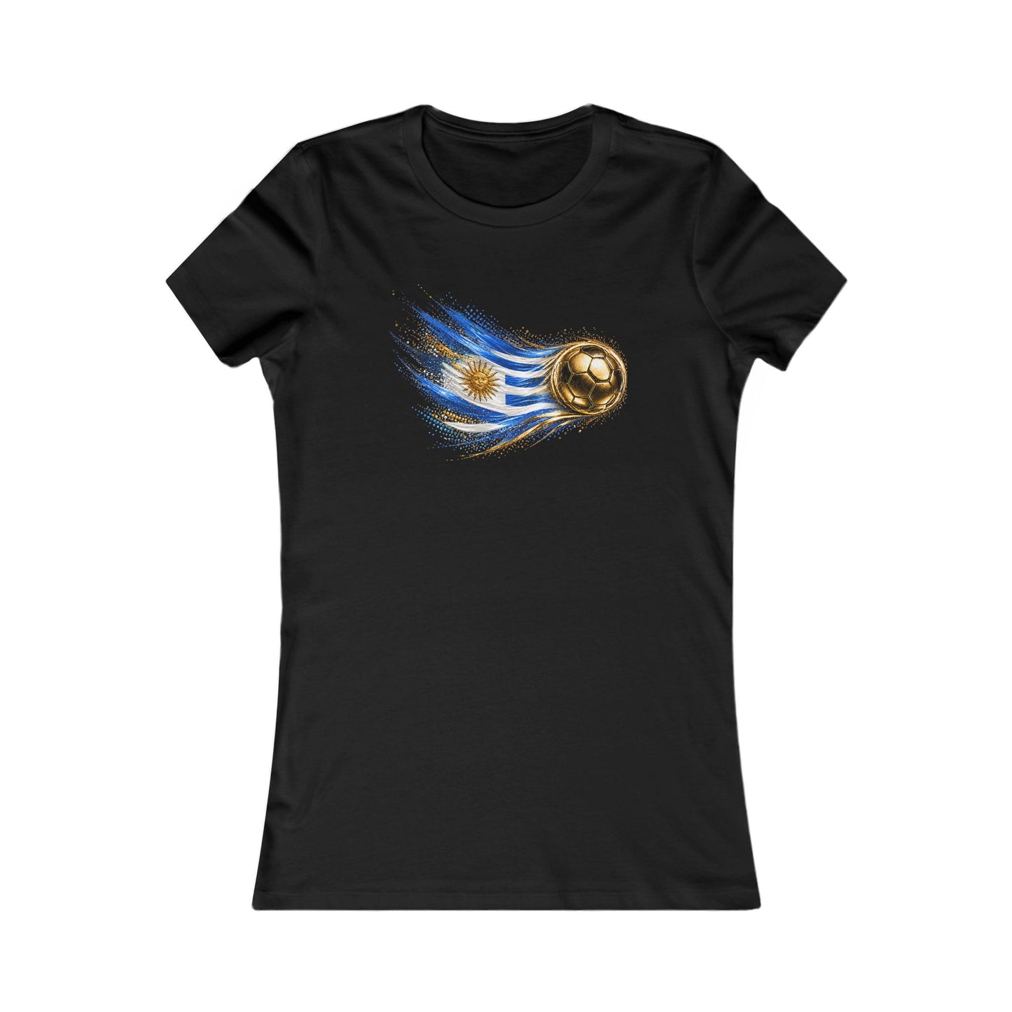 Women’s Fitted Front Print | Uruguay Flag Tee | Bandera de Uruguay