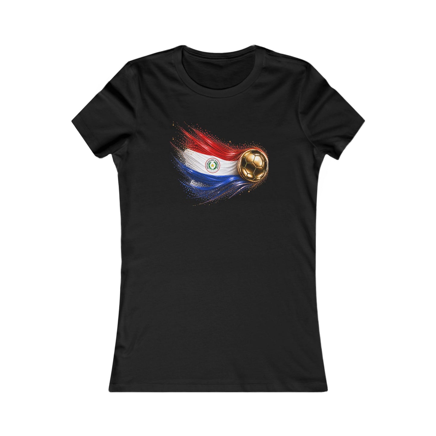 Women’s Fitted Front Print | Paraguay Flag Tee | Bandera de Paraguay