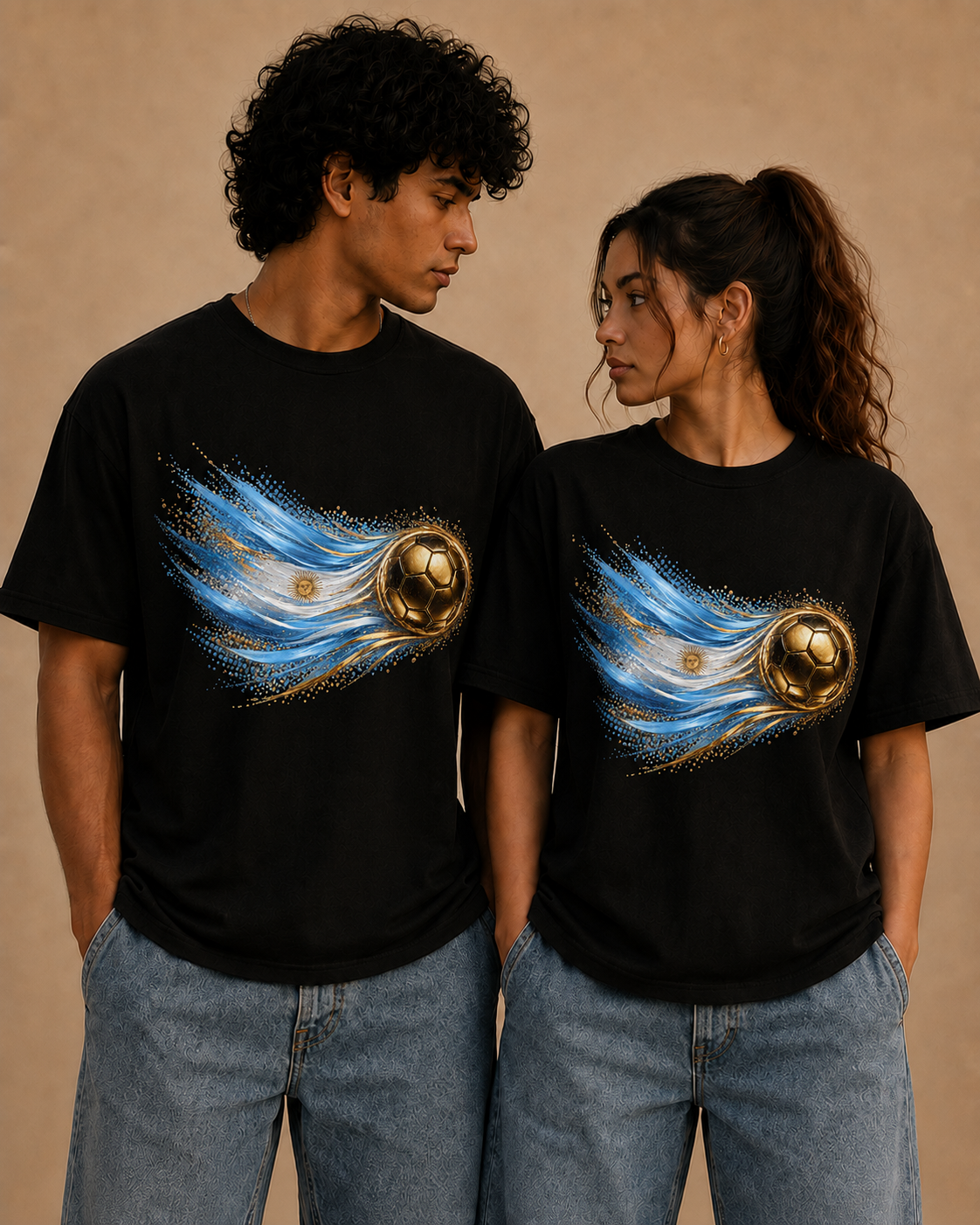 Front Print | Argentina Flag Tee | Bandera Argentina