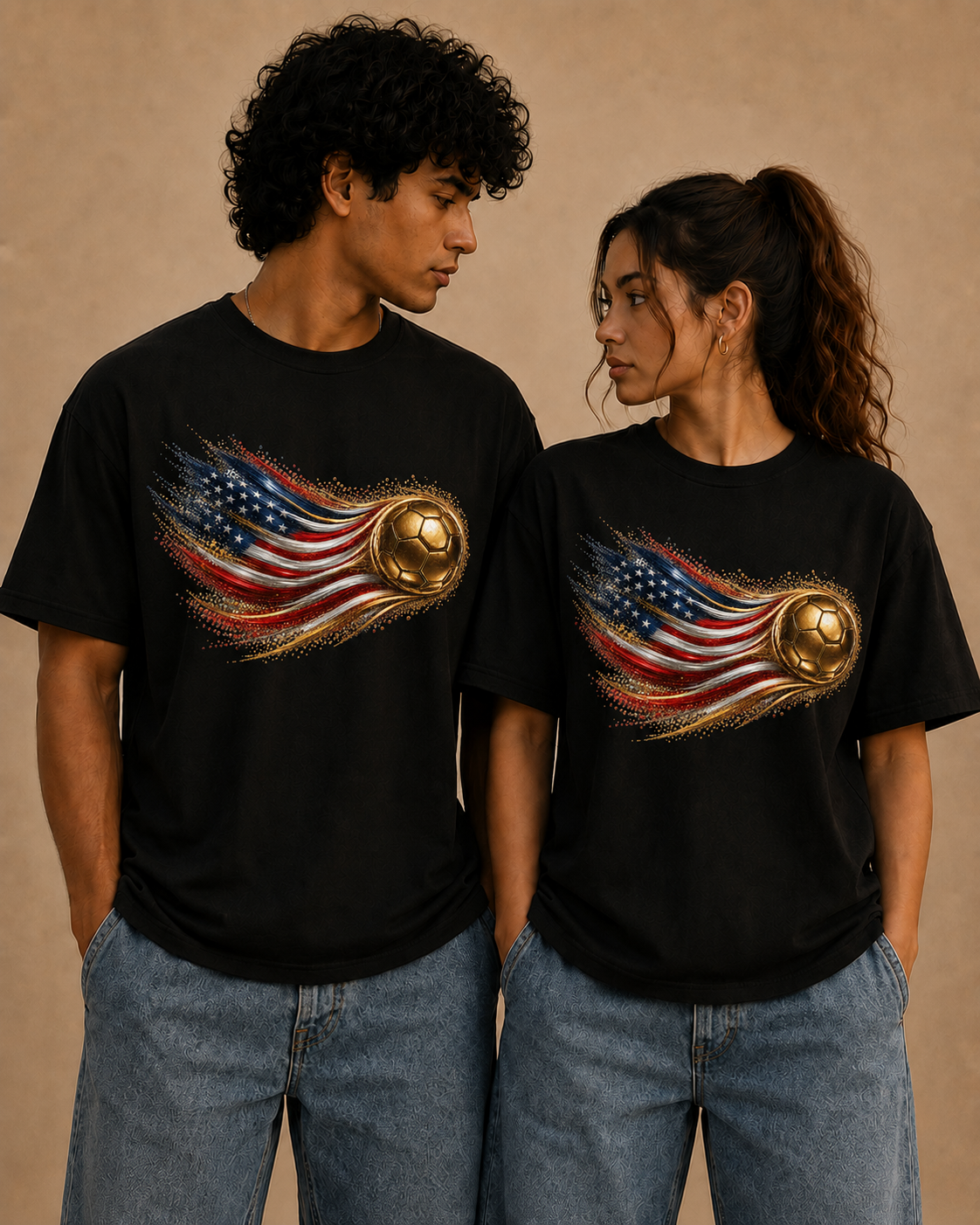 Front Print | USA Flag Tee | Bandera de Estados Unidos