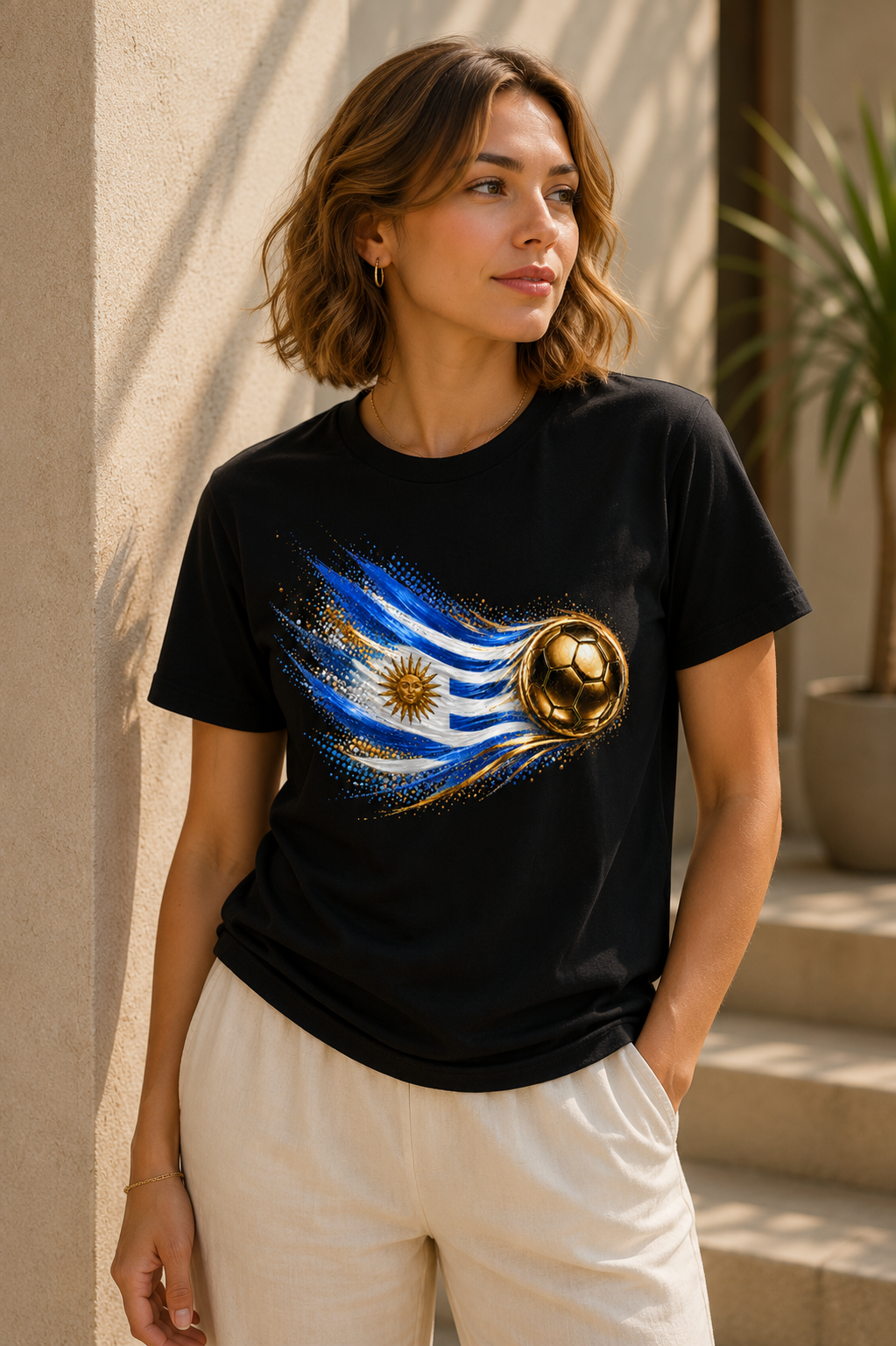 Front Print | Uruguay Flag Tee | Bandera de Uruguay